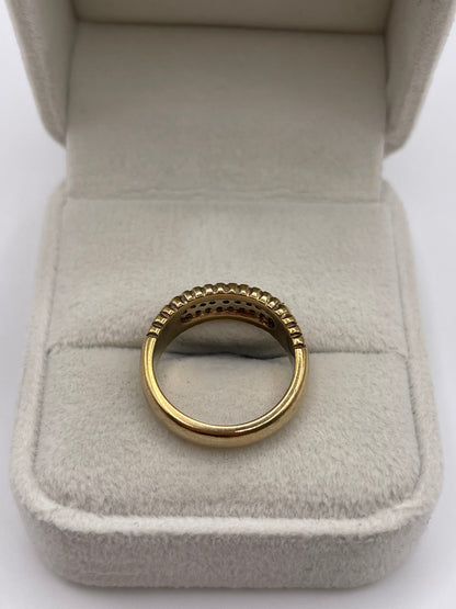 9ct gold diamond cluster ring