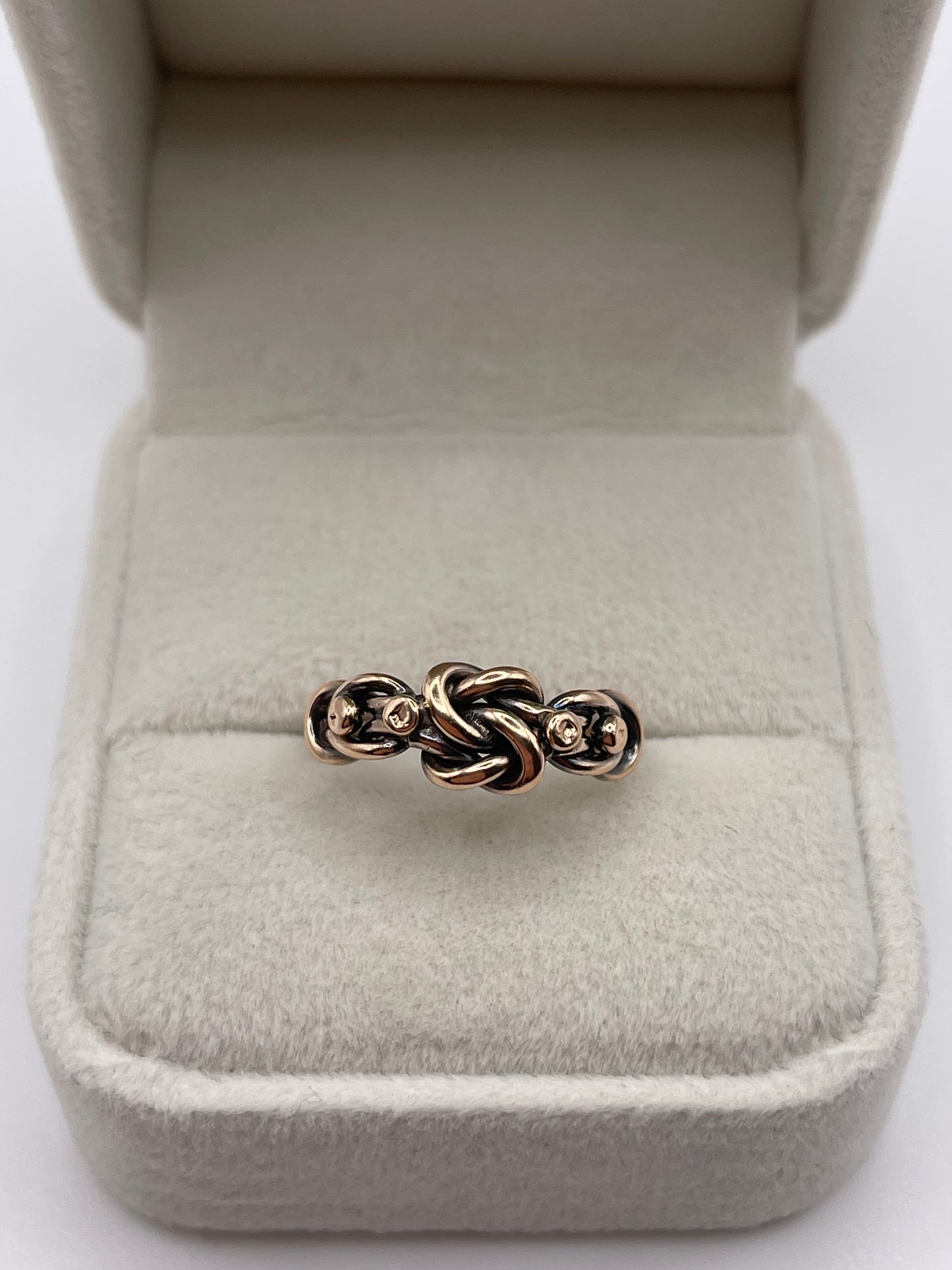 9ct rose gold knot ring