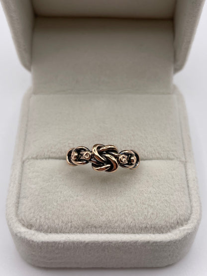 9ct rose gold knot ring