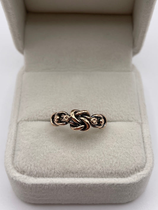 9ct rose gold knot ring