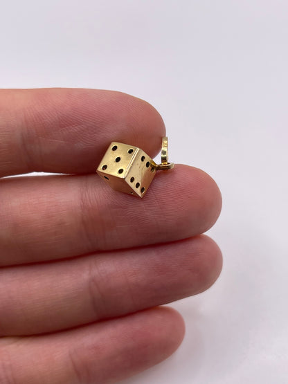 9ct gold dice charm