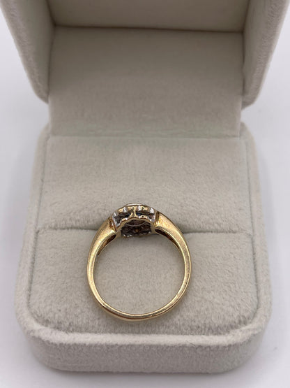 9ct gold sapphire and diamond ring
