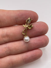 Load image into Gallery viewer, 9ct gold pearl and diamond pendant
