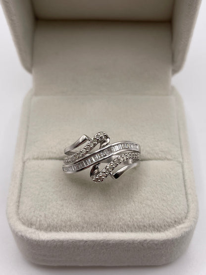 9ct white gold 50 point diamond ring