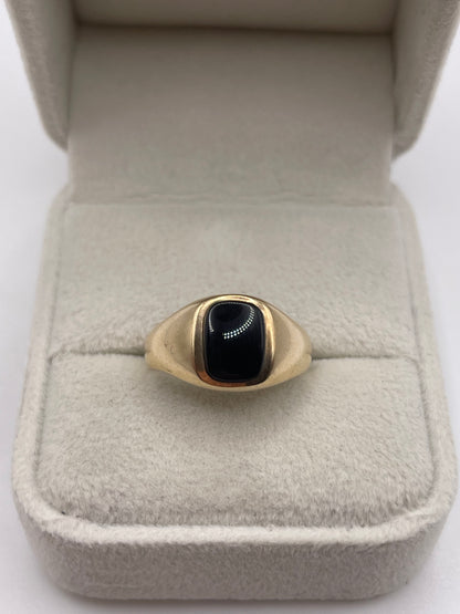 9ct gold onyx signet ring