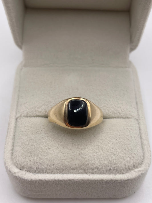 9ct gold onyx signet ring