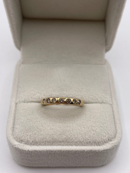 9ct gold cognac diamond ring