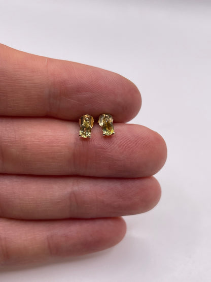 9ct gold citrine earrings
