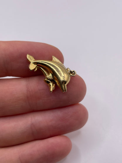 9ct gold dolphin charm