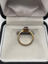 Load image into Gallery viewer, 9ct gold amethyst and diamond ring
