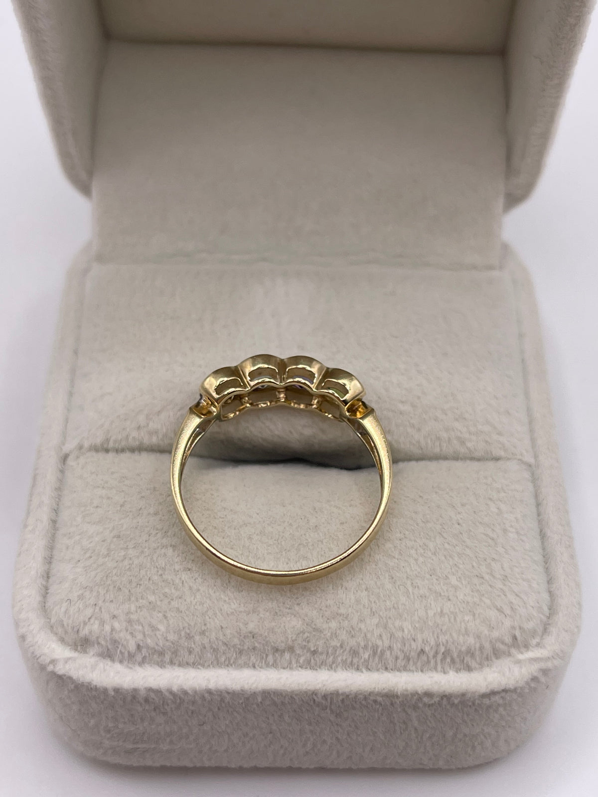9ct gold multi gemstone and diamond ring