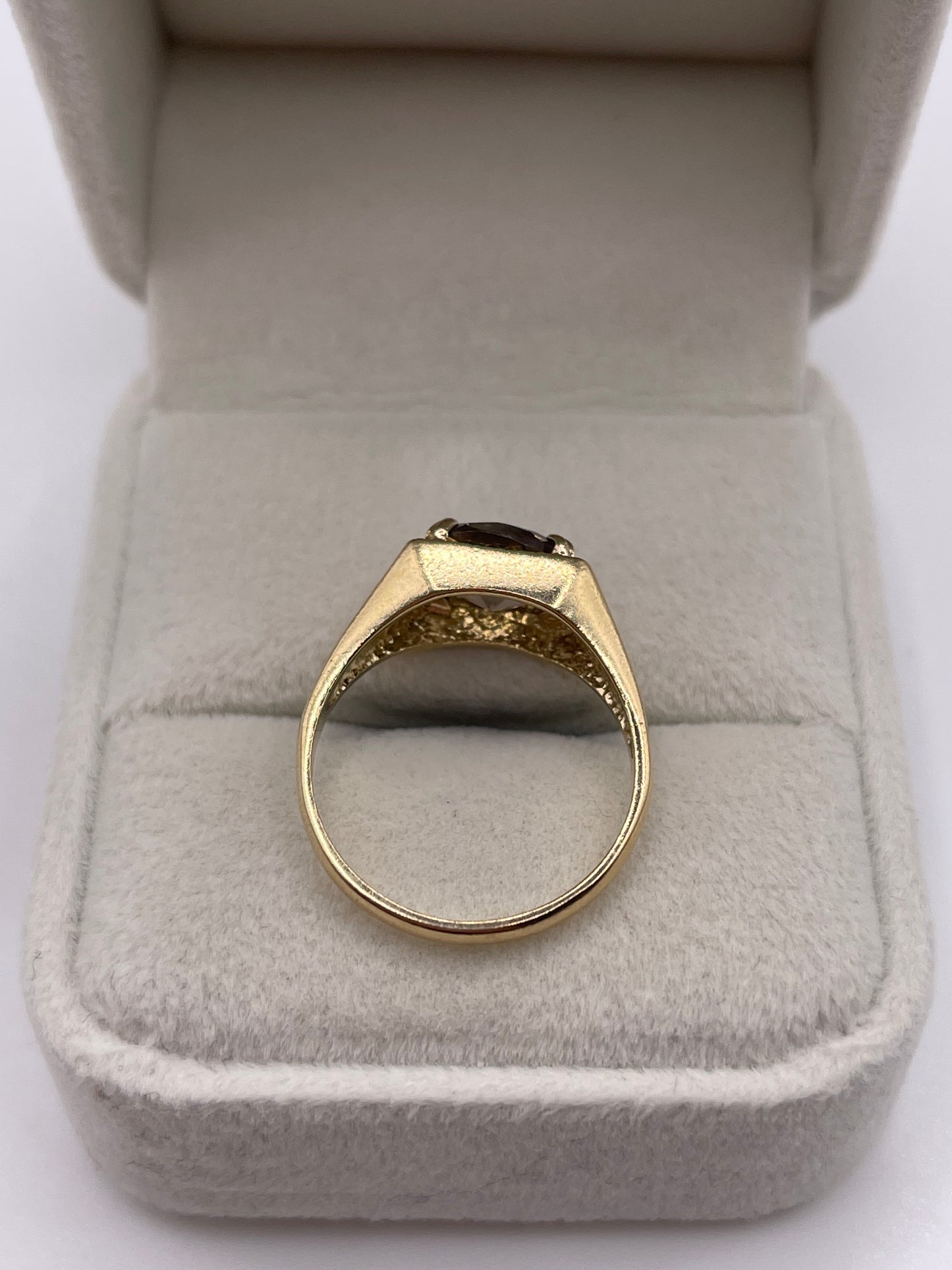 9ct gold Smokey quartz ring