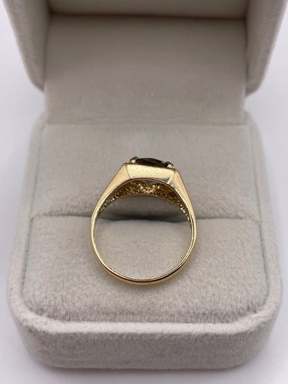 9ct gold Smokey quartz ring