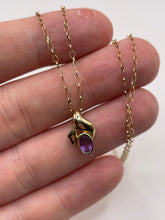 Load image into Gallery viewer, 9ct gold amethyst necklace
