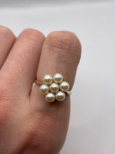 Load image into Gallery viewer, 9ct gold pearl cluster ring
