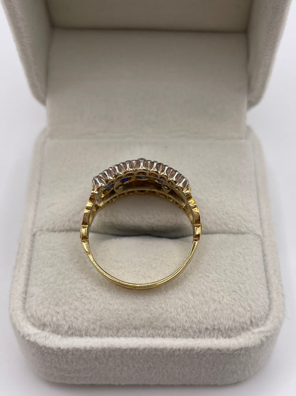 18ct gold sapphire and diamond ring