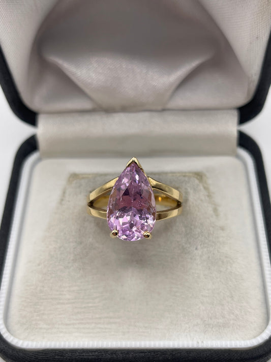 14ct gold kunzite ring