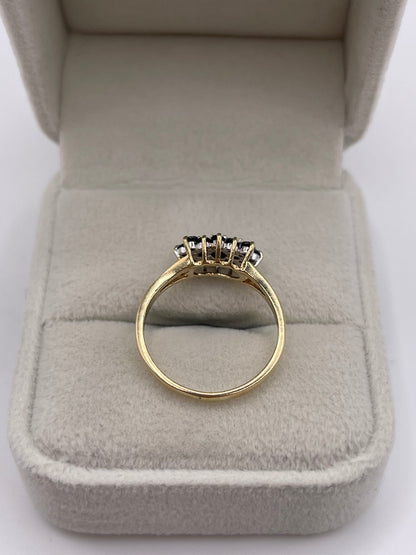 9ct gold sapphire and diamond ring