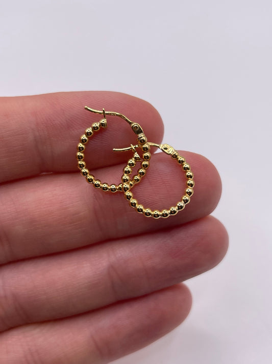 9ct gold creole earrings