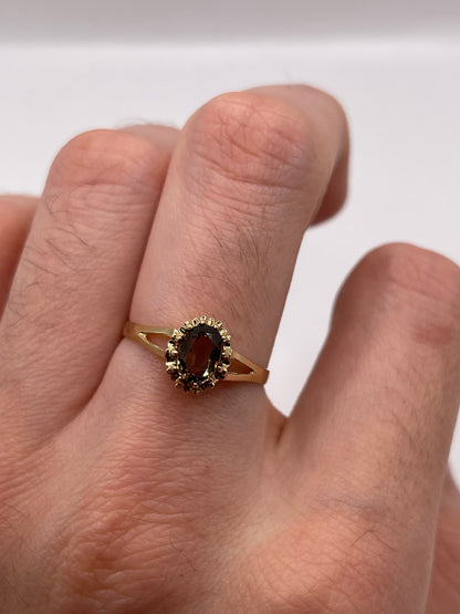 9ct gold Smokey quartz ring