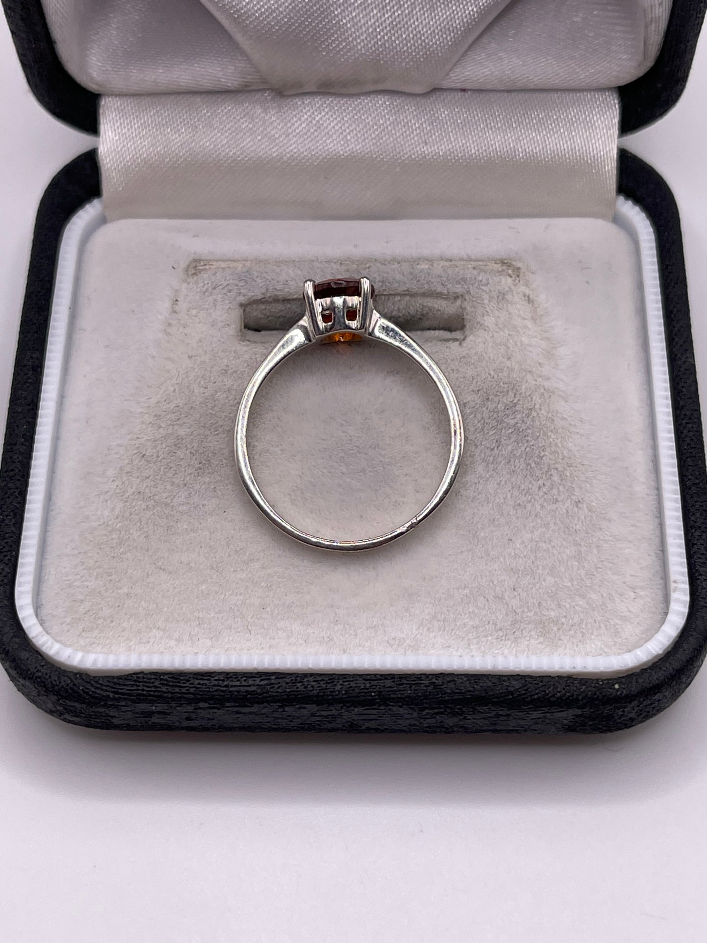 Silver topaz ring