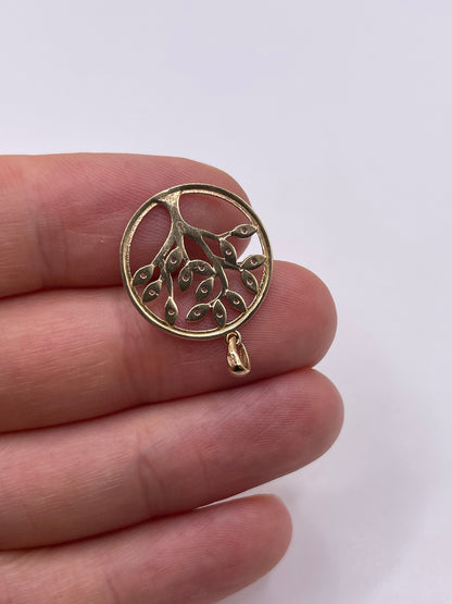 9ct gold cz tree of life pendant