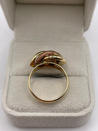 9ct tri gold ring