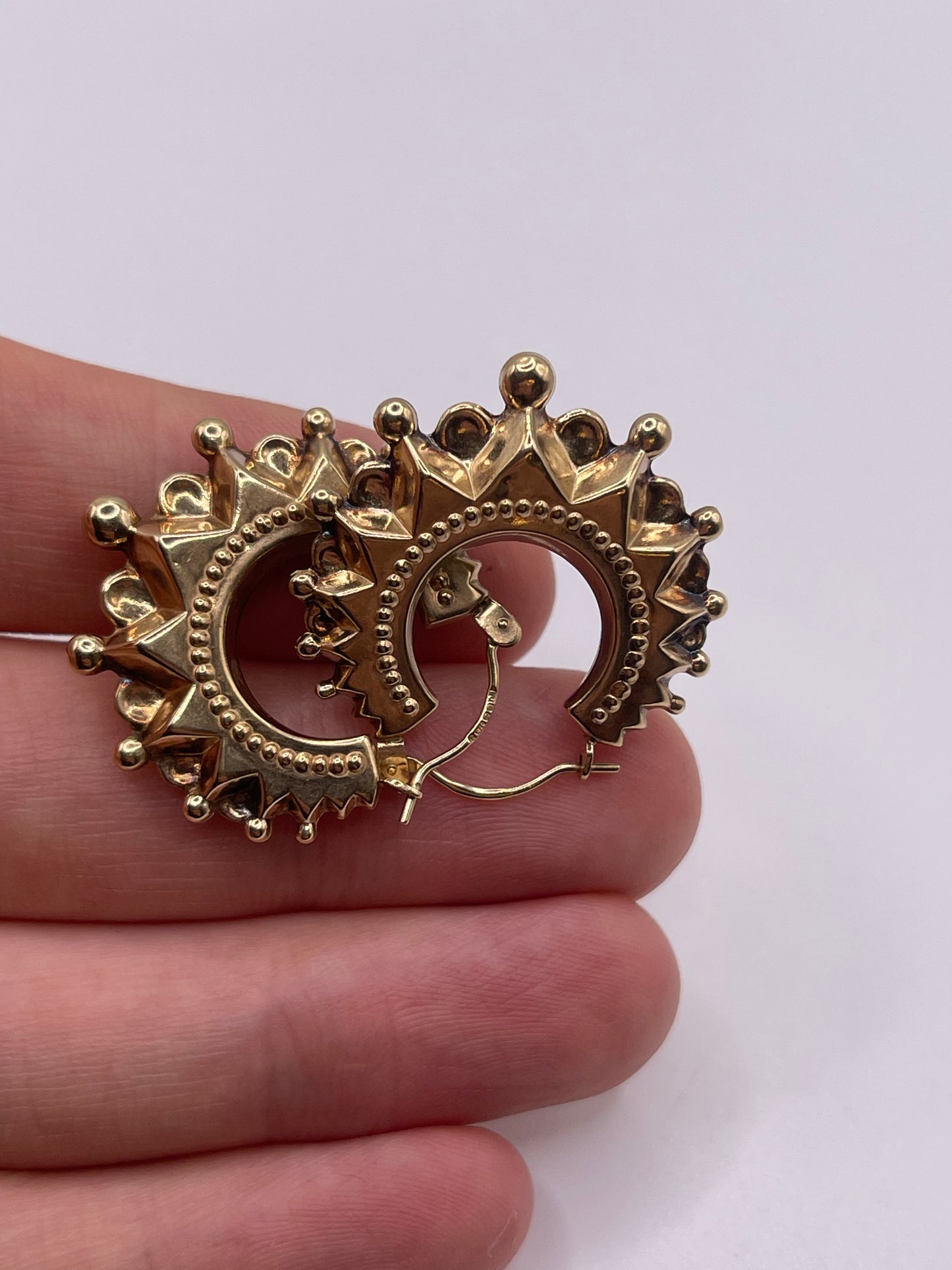 9ct gold creole earrings