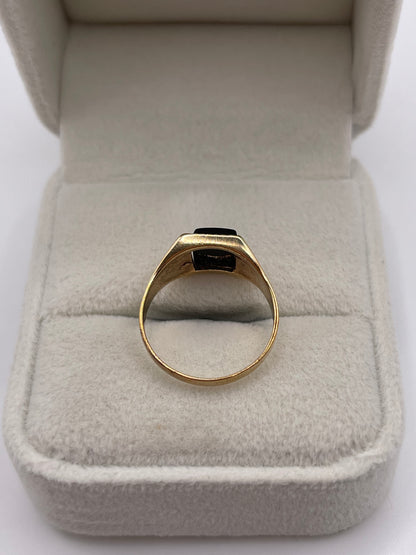 9ct gold onyx signet ring