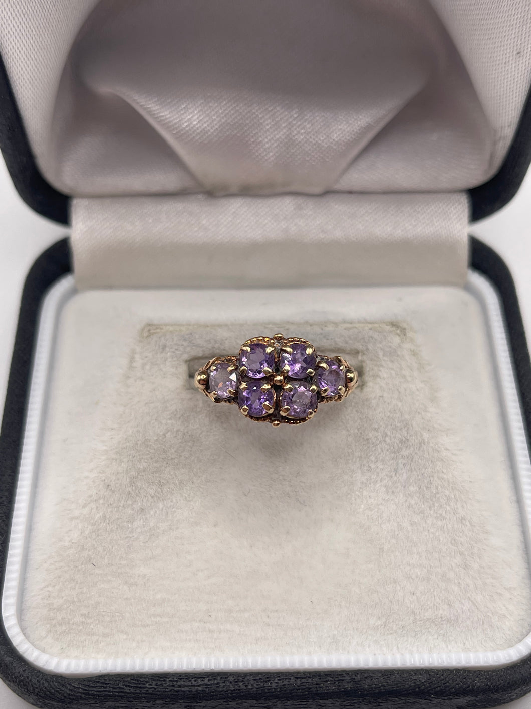 9ct gold amethyst ring