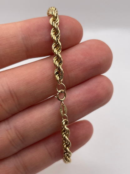 9ct gold rope bracelet