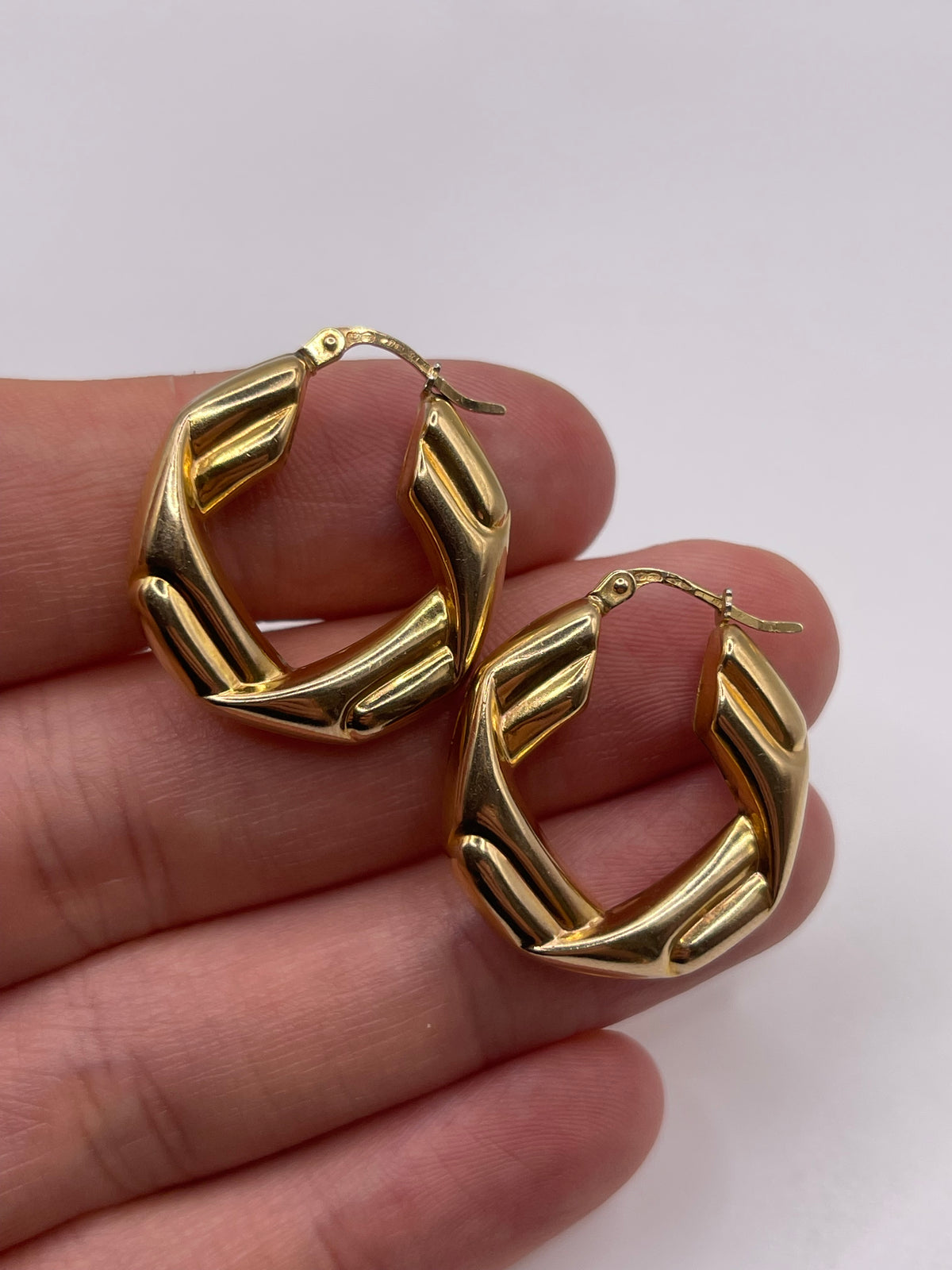9ct gold creole earrings