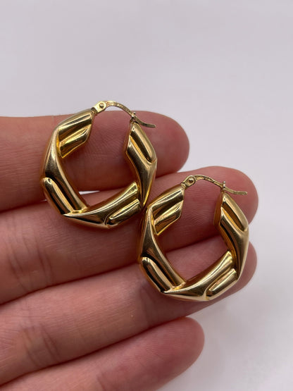 9ct gold creole earrings