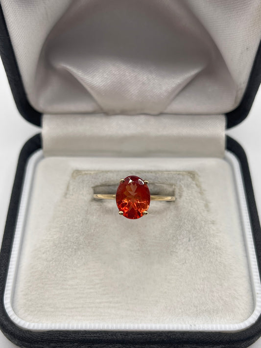 9ct gold quartz ring