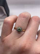 Load image into Gallery viewer, 9ct gold emerald and diamond ring
