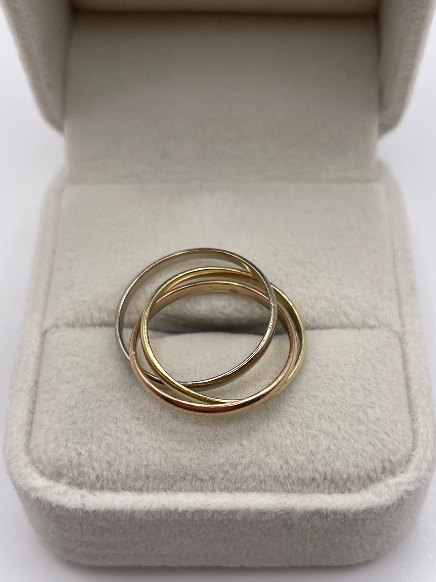 14ct gold tri gold ring