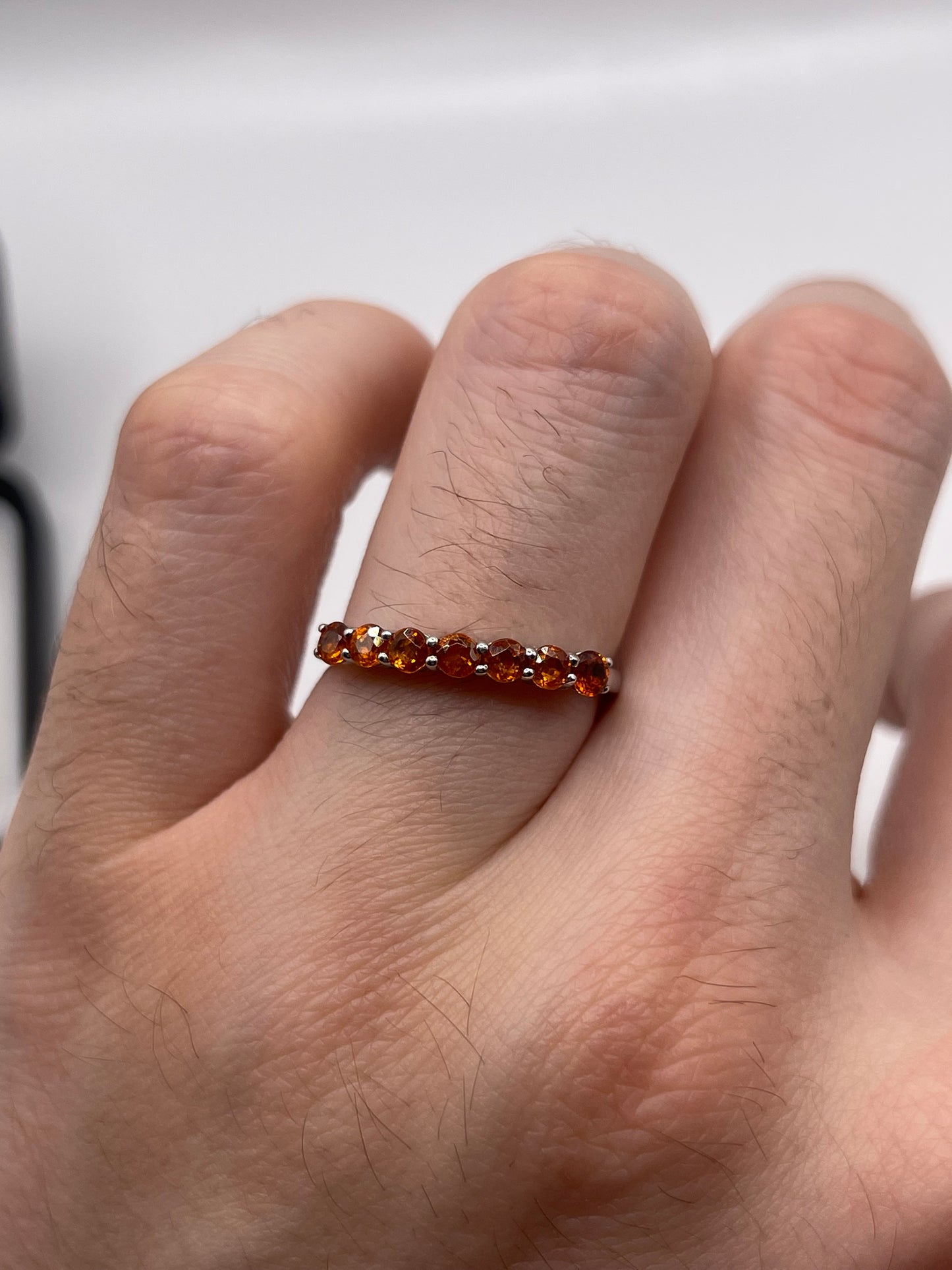 9ct white gold sapphire ring