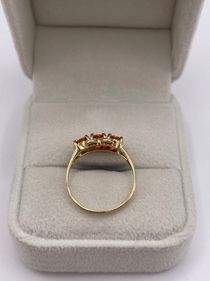 9ct gold fire opal ring