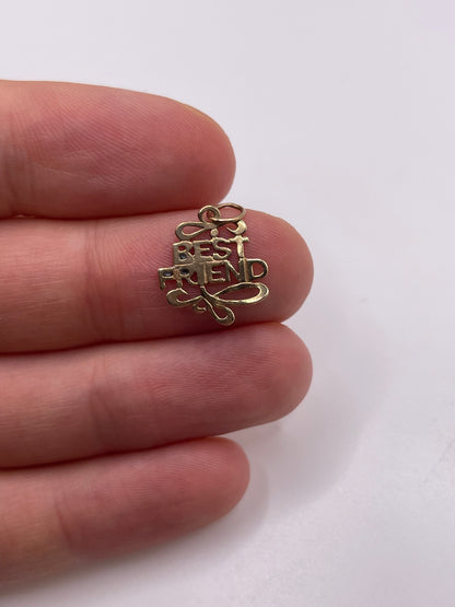 9ct gold best friend charm