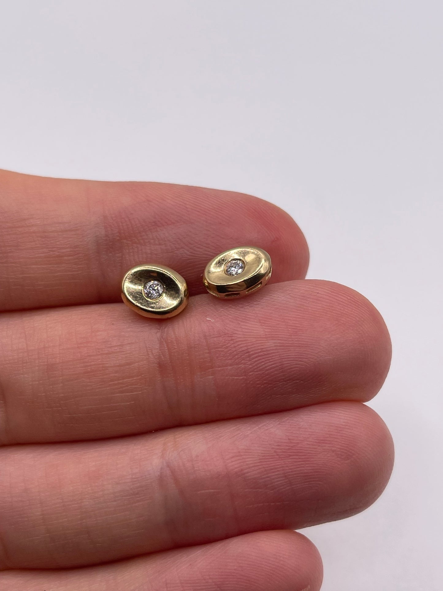9ct gold diamond earrings