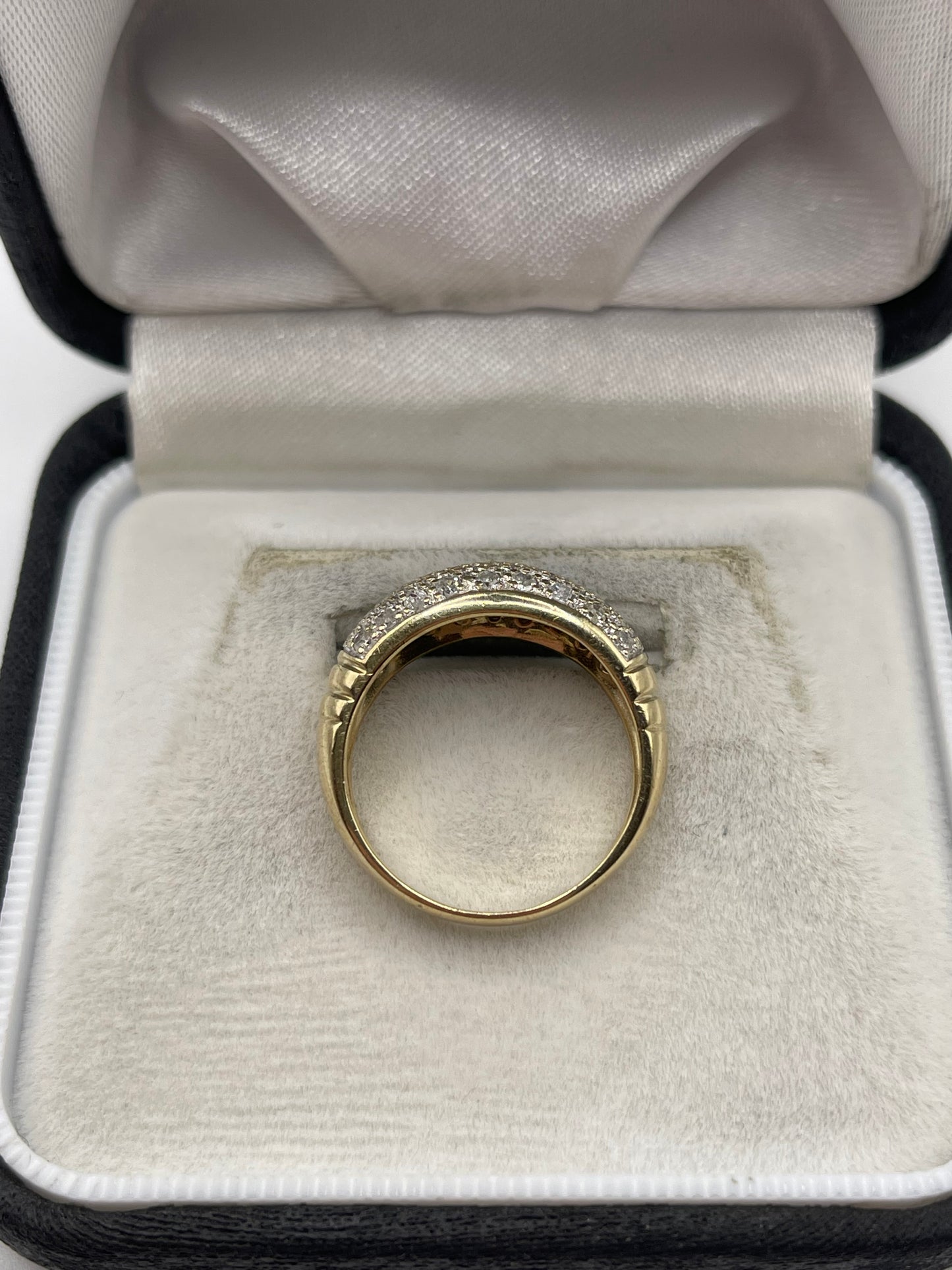 9ct gold 50 point diamond cluster ring