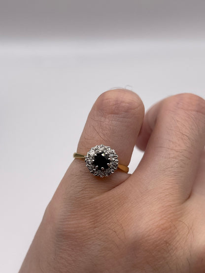 18ct gold sapphire and diamond ring