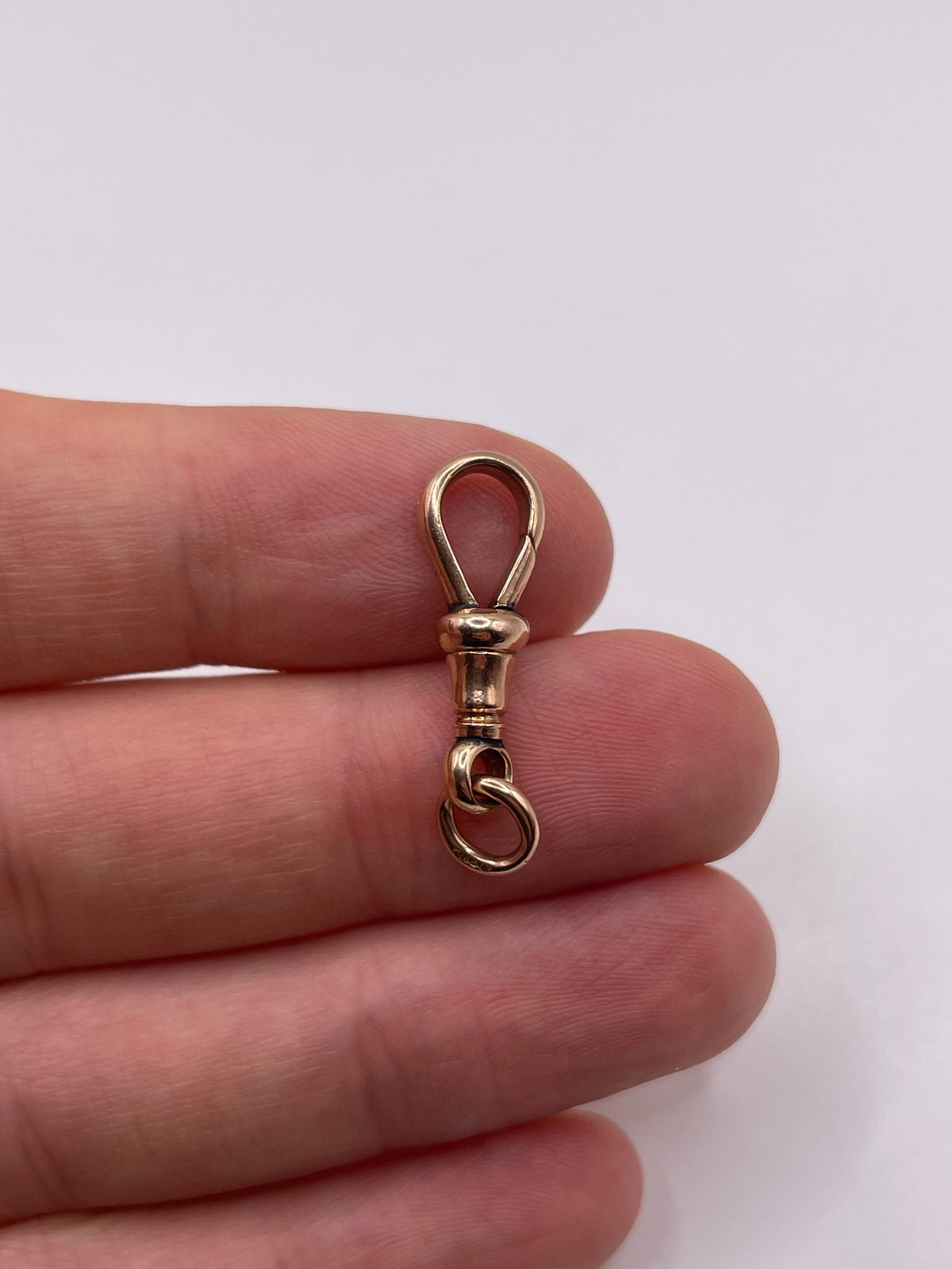 9ct rose gold swivel dog clip 9