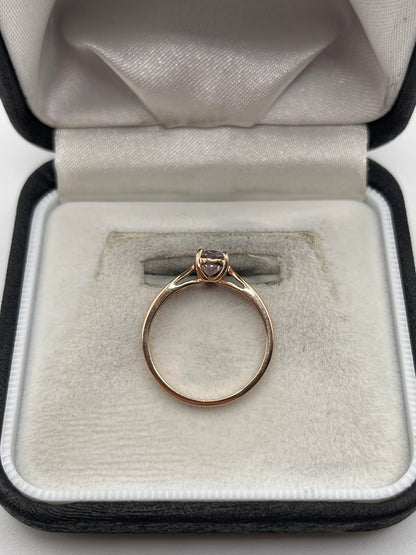 9ct rose gold kunzite ring