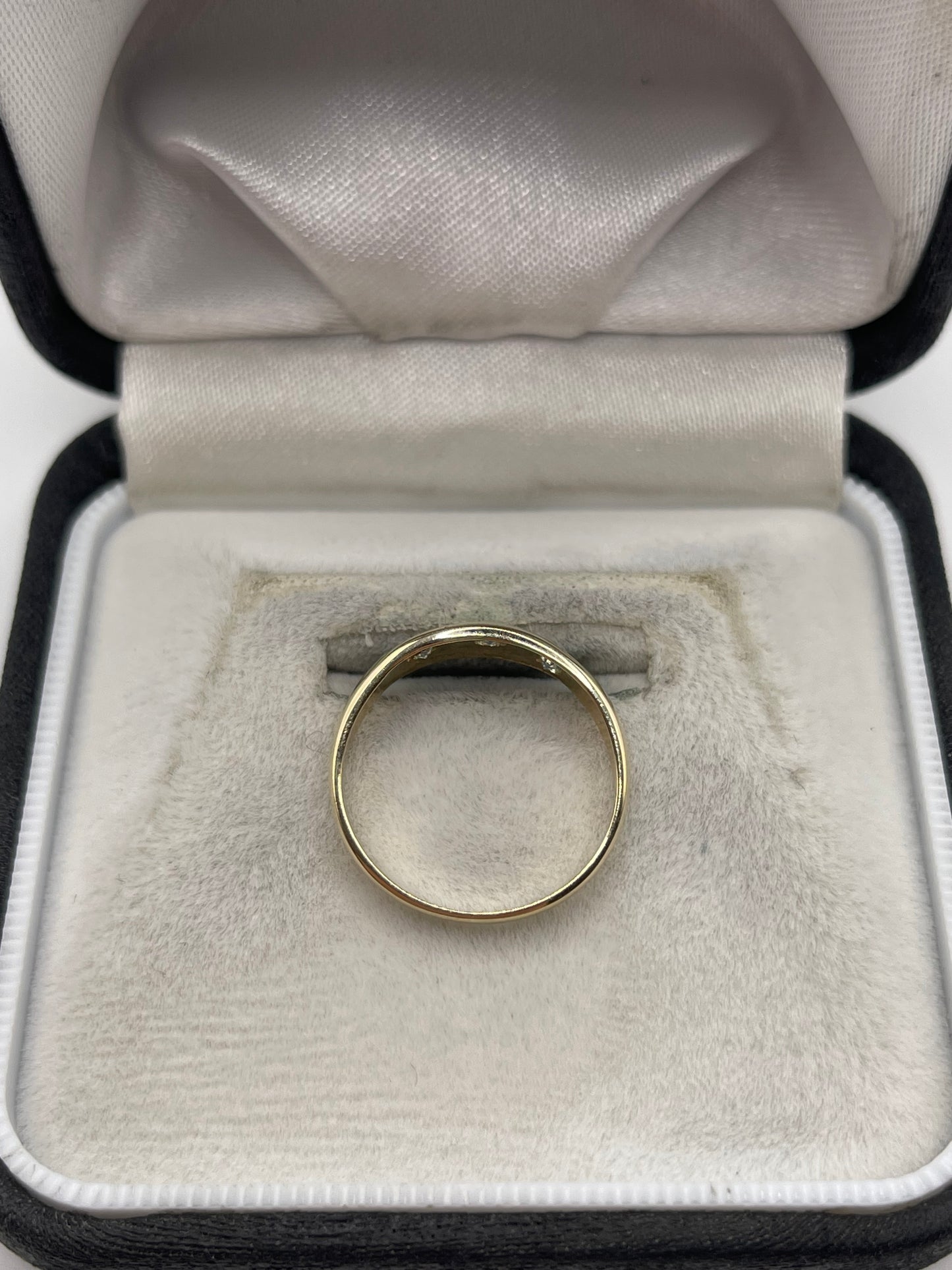 9ct gold topaz gypsy ring