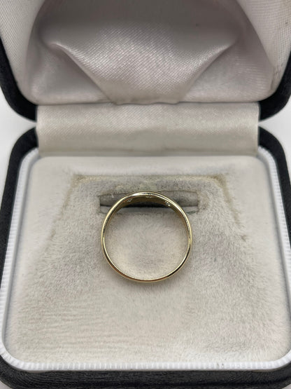 9ct gold topaz gypsy ring