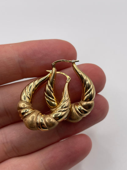 9ct gold creole earrings