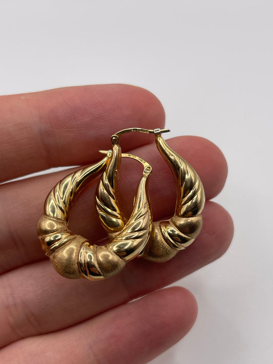 9ct gold creole earrings
