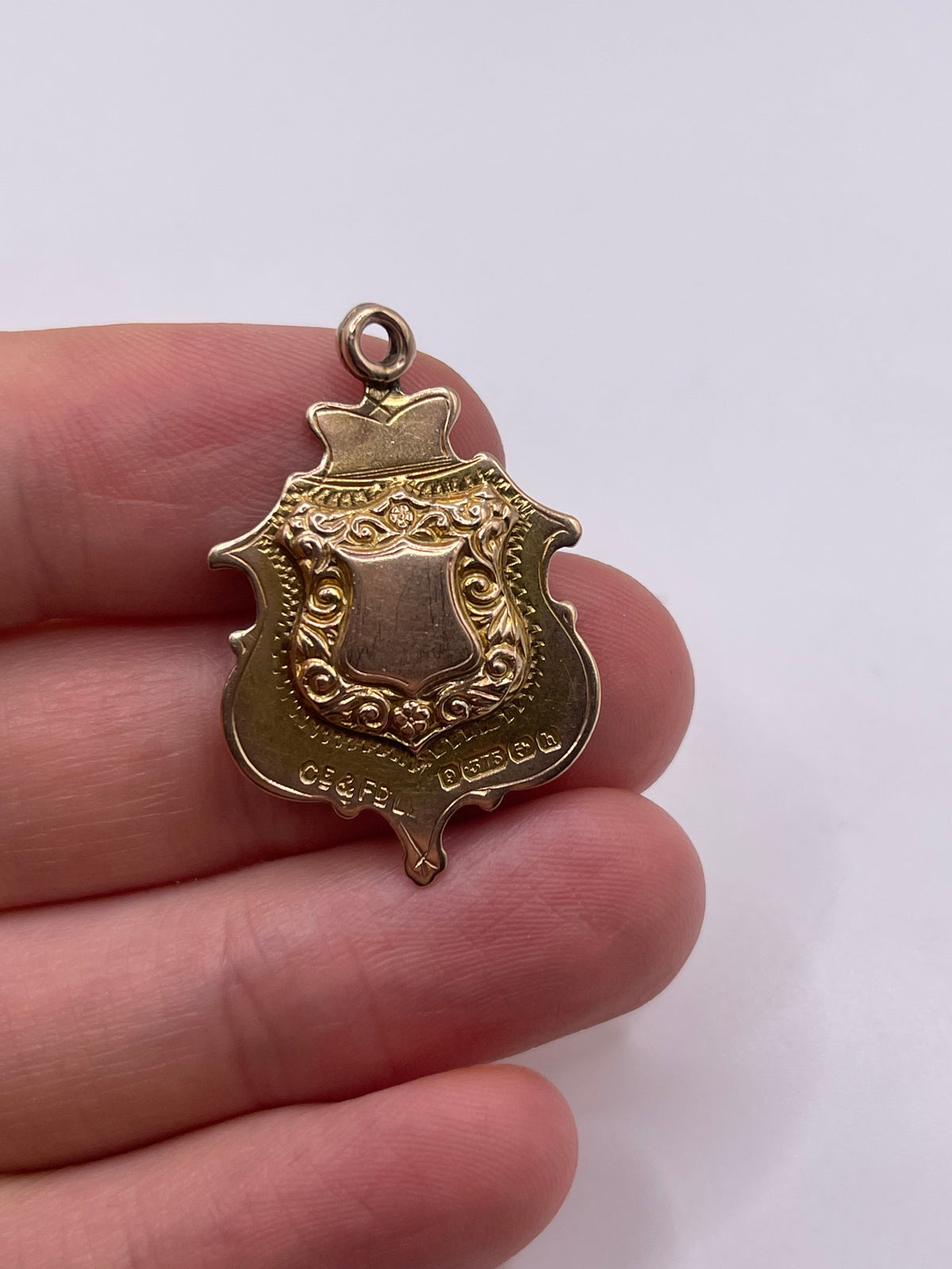 9ct rose gold fob pendant