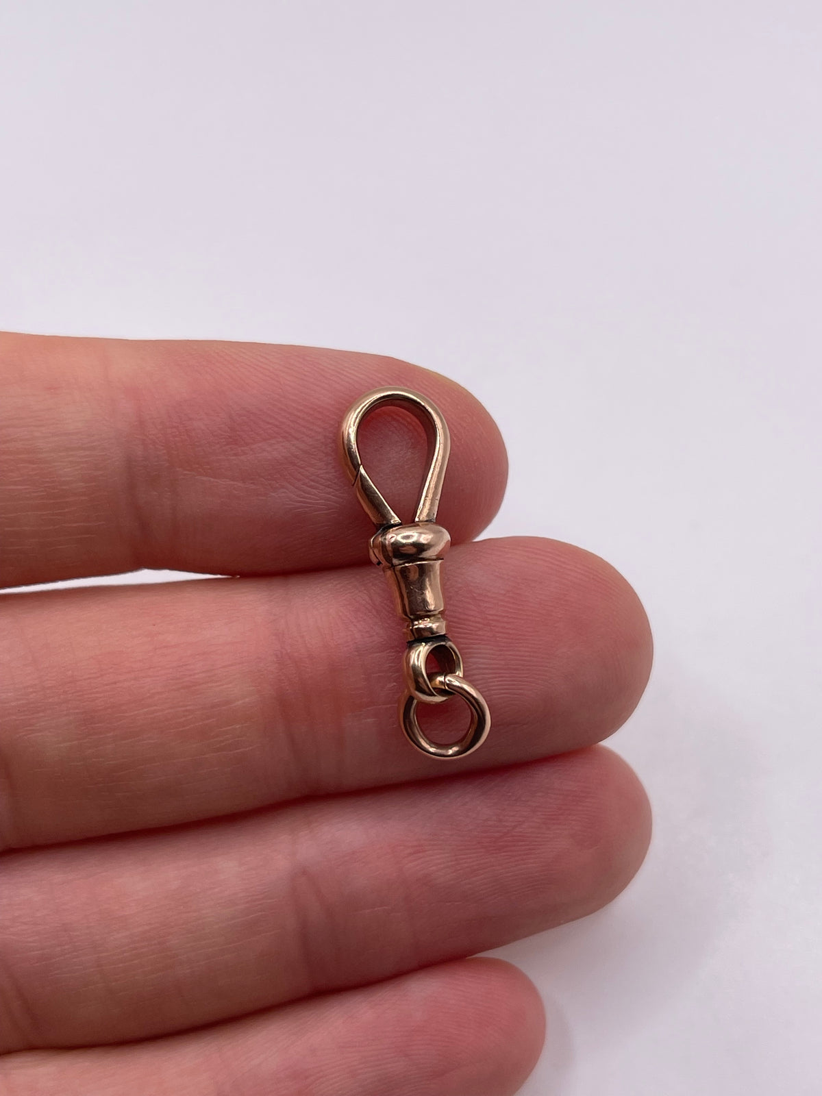 9ct rose gold swivel dog clip 9